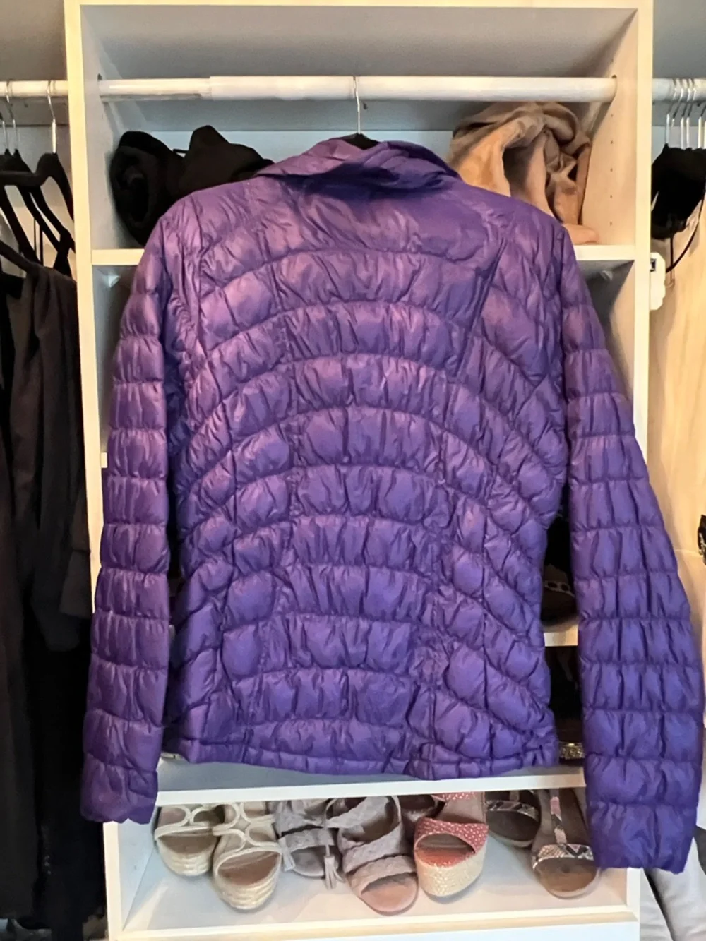 Athleta Shiny Quilted Purple Packable Puffer Jacket - Women - Picture 4 of 4